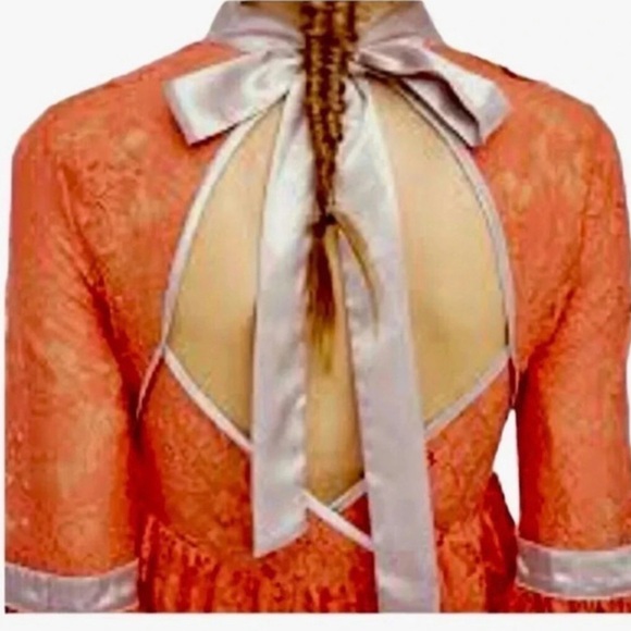 Free People Gilded Lace Mini Dress in Peach, Size L, NWOT - Picture 2 of 13